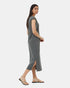 Tentree Women's TreeBlend V-Neck Midi Dress - Light Urban Green