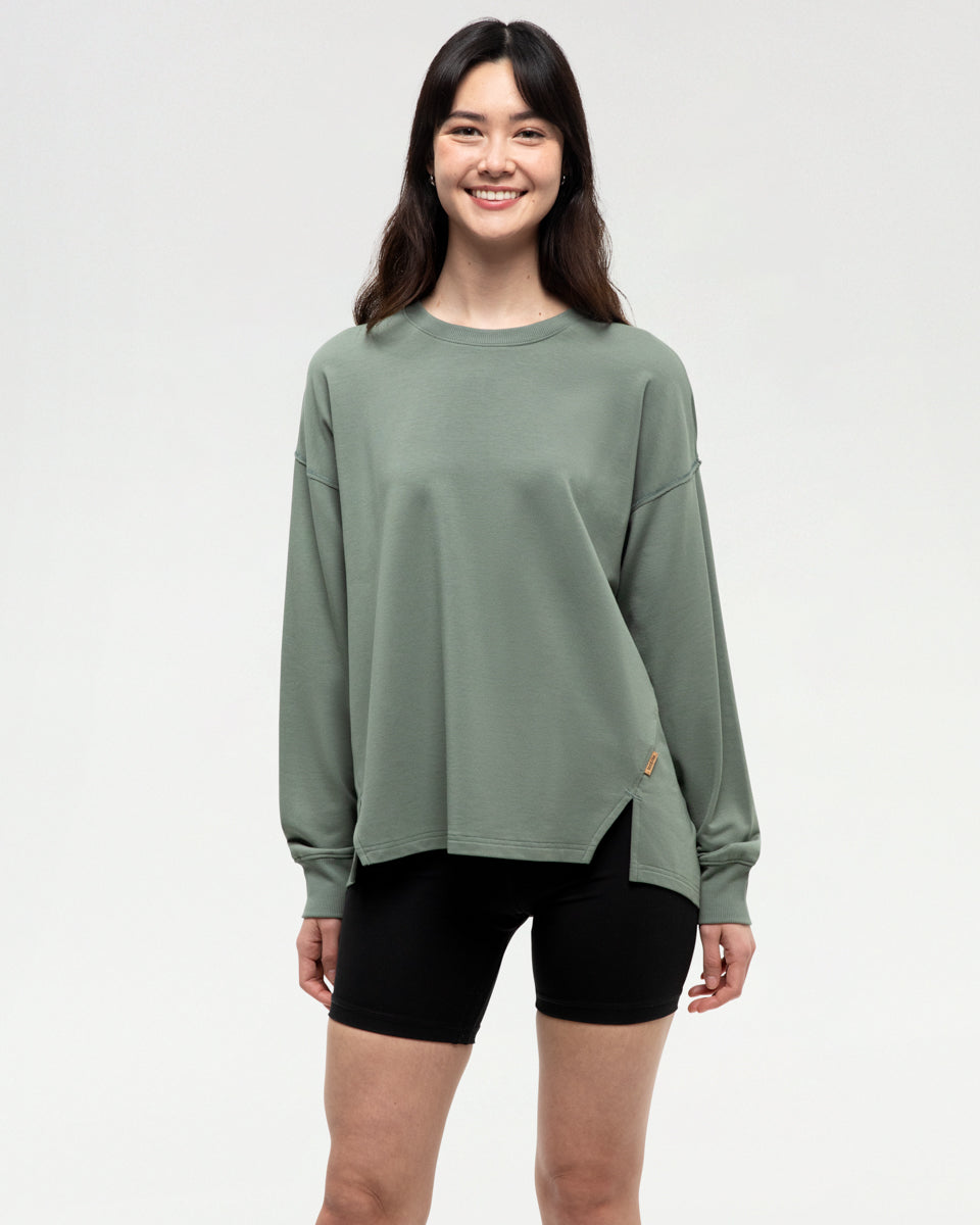 Tentree Women's Sooke Crew - Agave Green