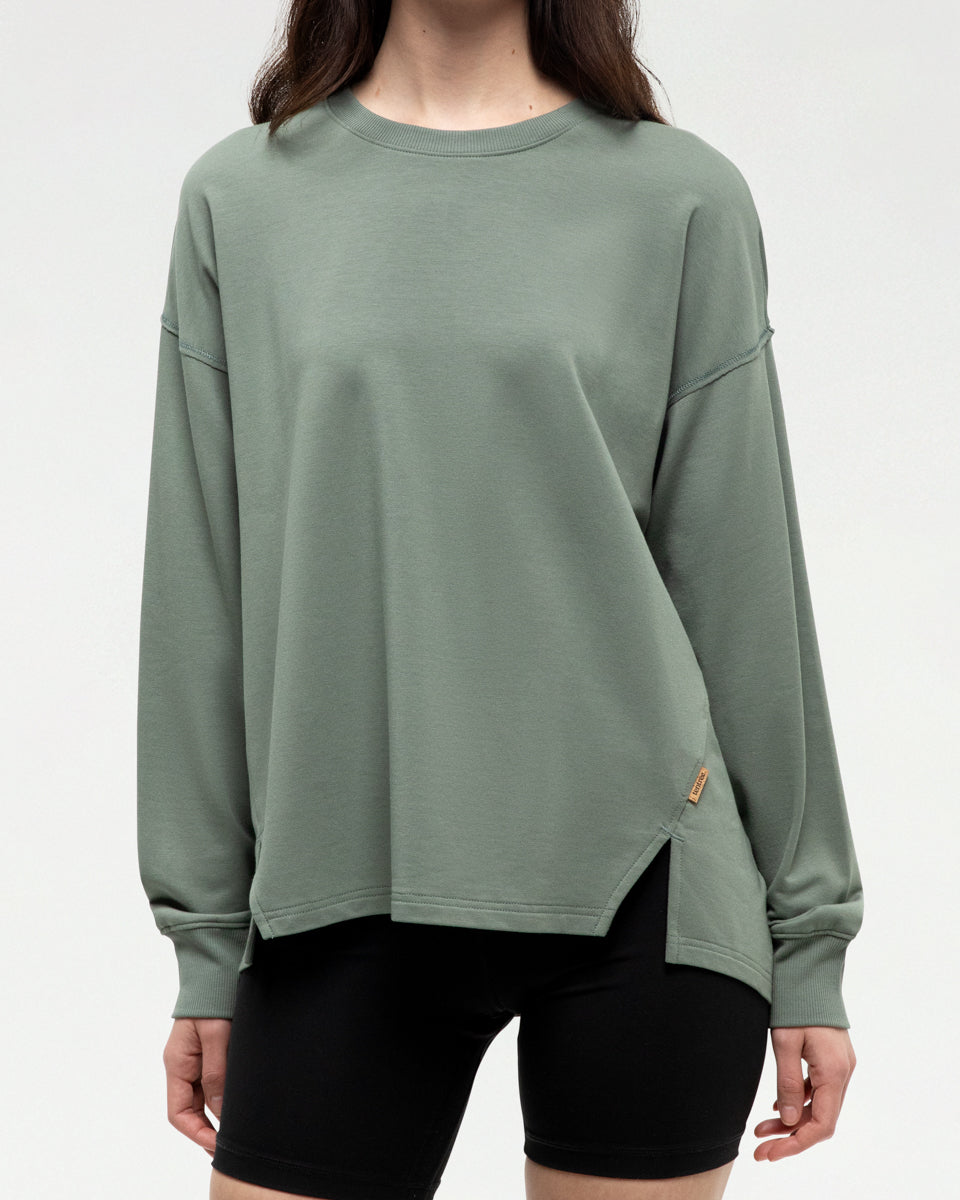 Tentree Women's Sooke Crew - Agave Green