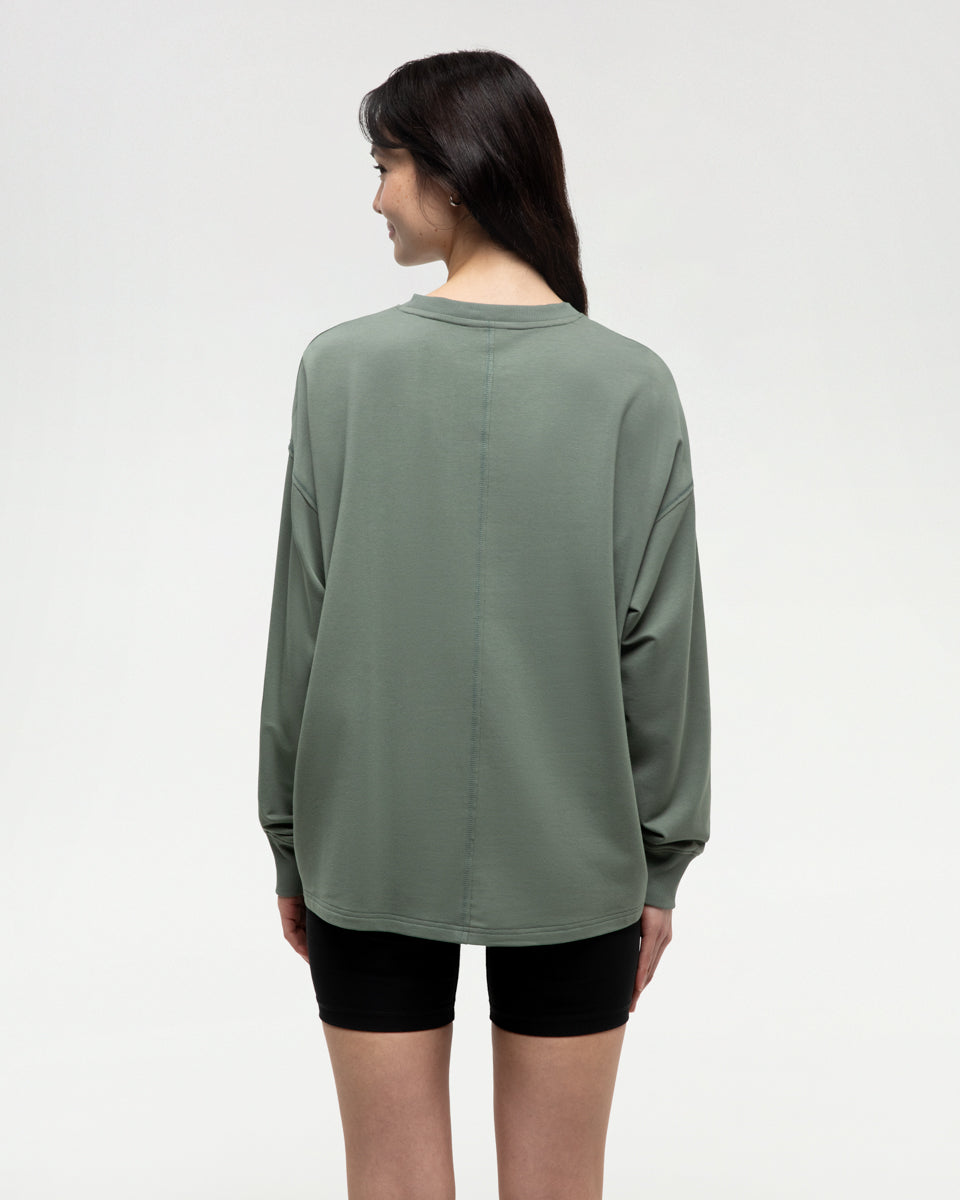 Tentree Women's Sooke Crew - Agave Green