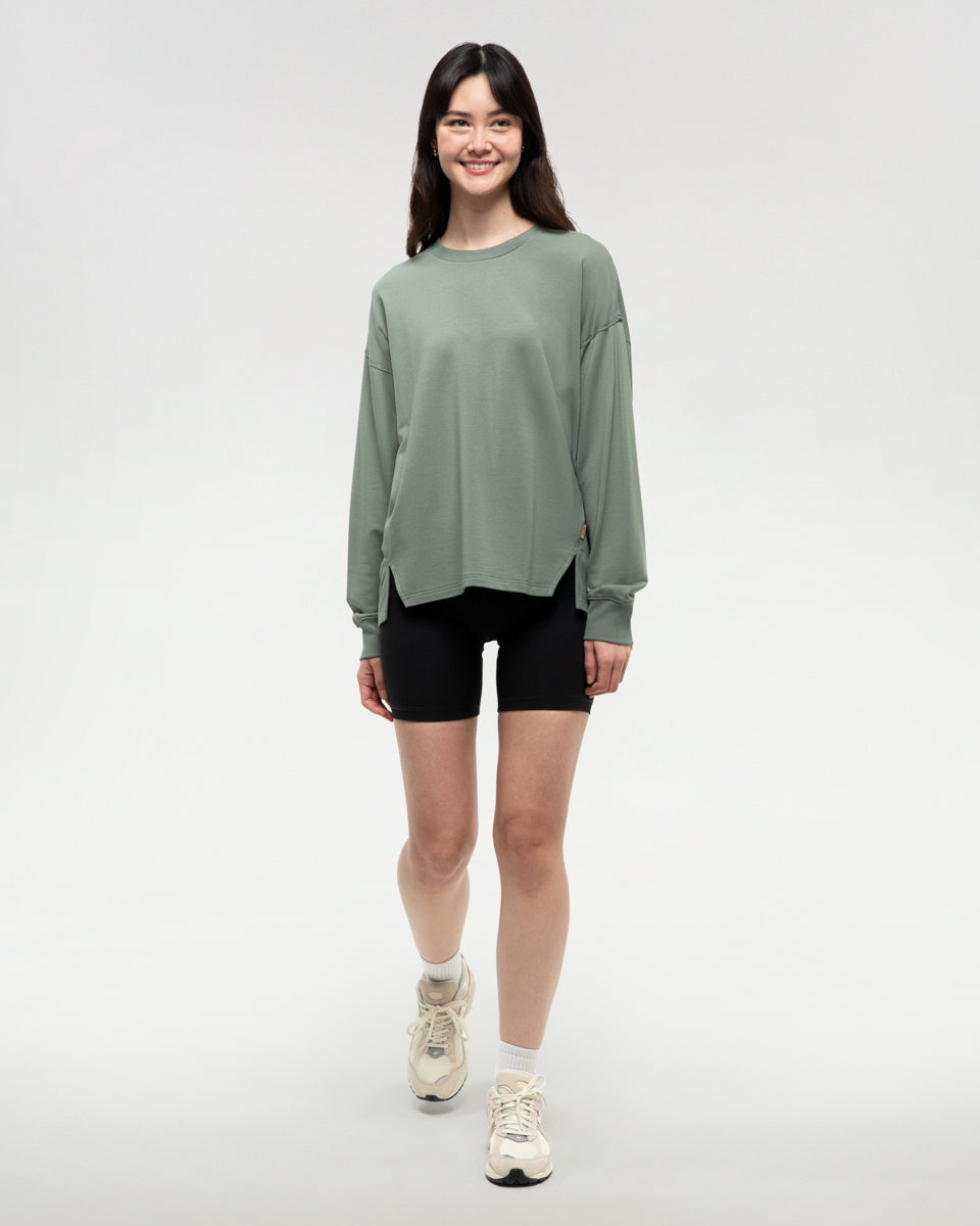 Tentree Women's Sooke Crew - Agave Green