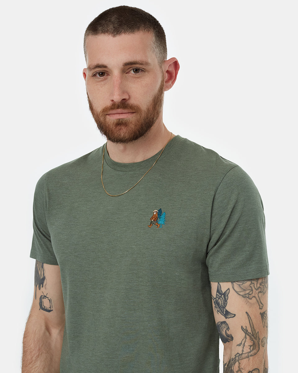 Tentree Men's Sasquatch T-Shirt - Dark Sage Heather Rubber