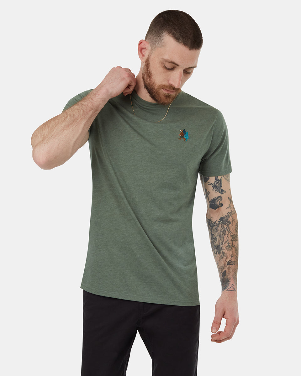 Tentree Men's Sasquatch T-Shirt - Dark Sage Heather Rubber