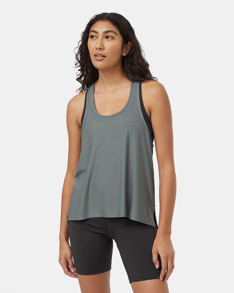 Tentree Women's Active Soft Knit Light Twist Tank - Light Urban Green