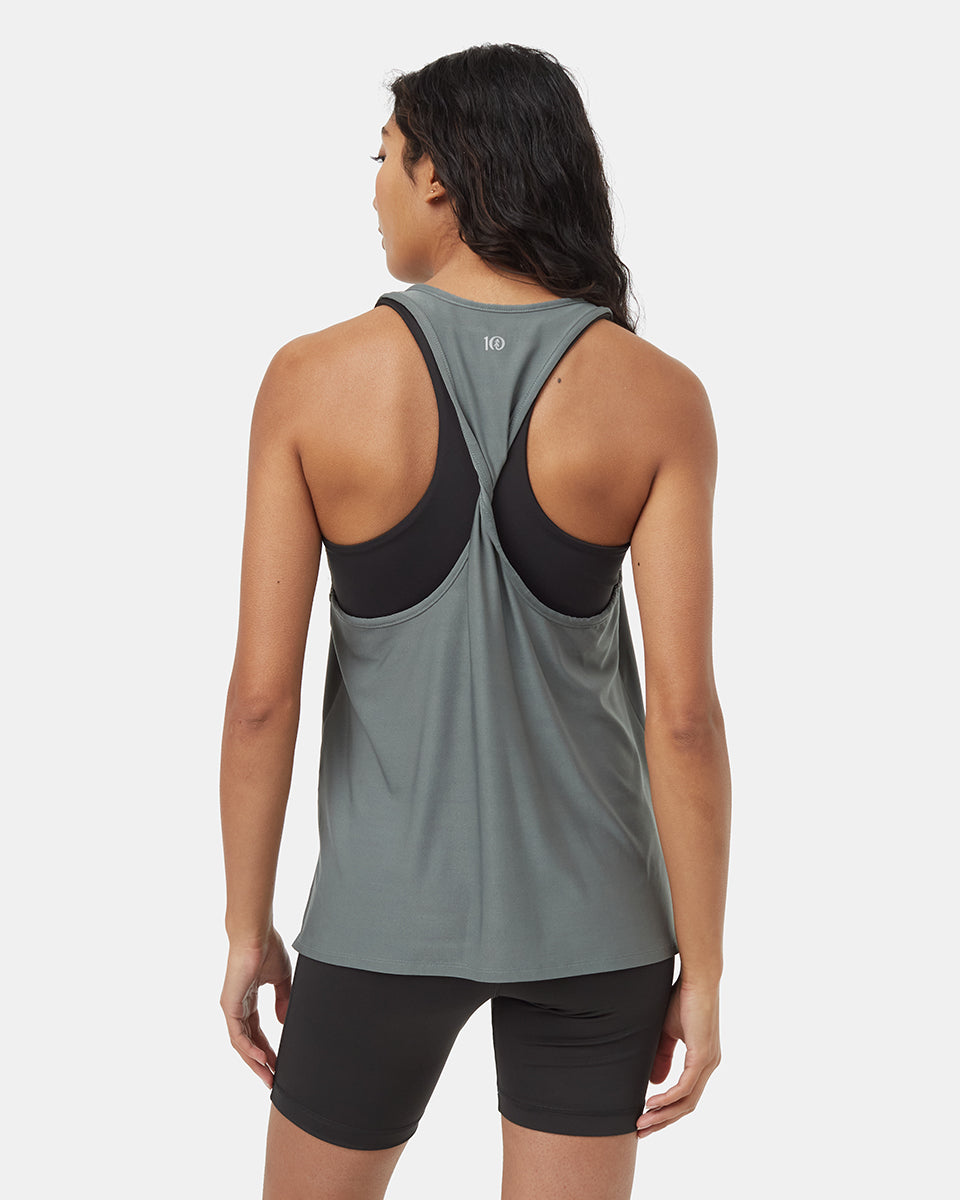Tentree Women's Active Soft Knit Light Twist Tank - Light Urban Green