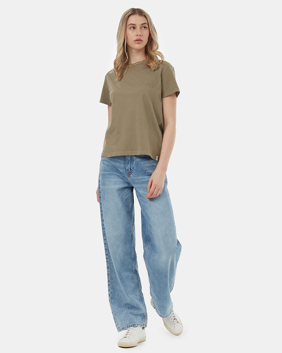 Tentree Women's Regenerative Cotton Crew T-Shirt - Deep Lichen Green