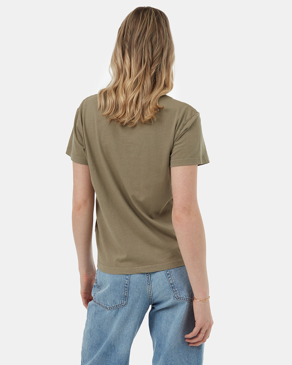 Tentree Women's Regenerative Cotton Crew T-Shirt - Deep Lichen Green