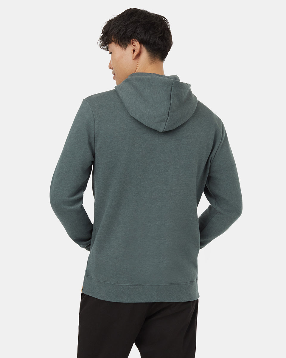 Tentree Men's Juniper Zip Hoodie - Light Urban Green Heather White