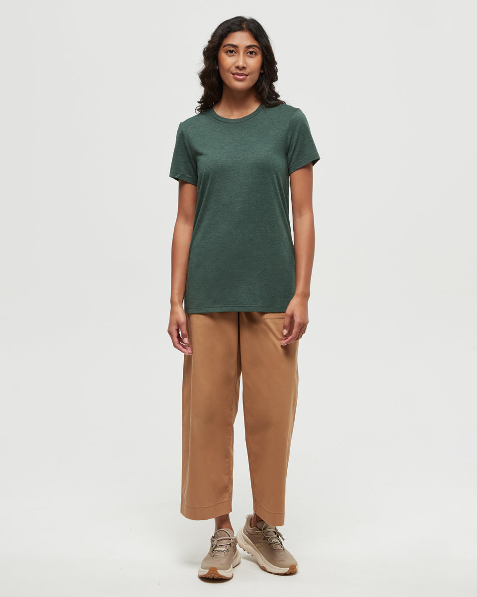 Tentree Women's TreeBlend Winslow T-Shirt - Forest Pine Heather