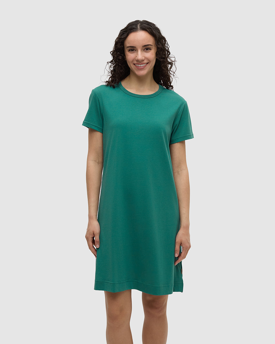 Tentree Women's Birchwood Dress - Tidal Teal