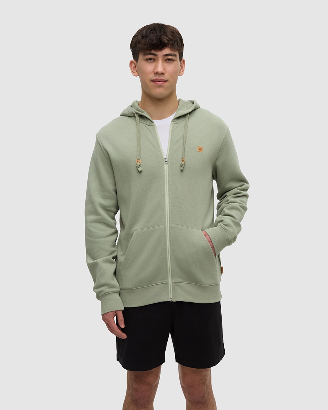 Tentree Men's Reynard Zip Hoodie - Light Moss