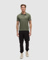 Tentree Men's Lake Life Astir Polo - Deep Olive Heather Snacking Gull