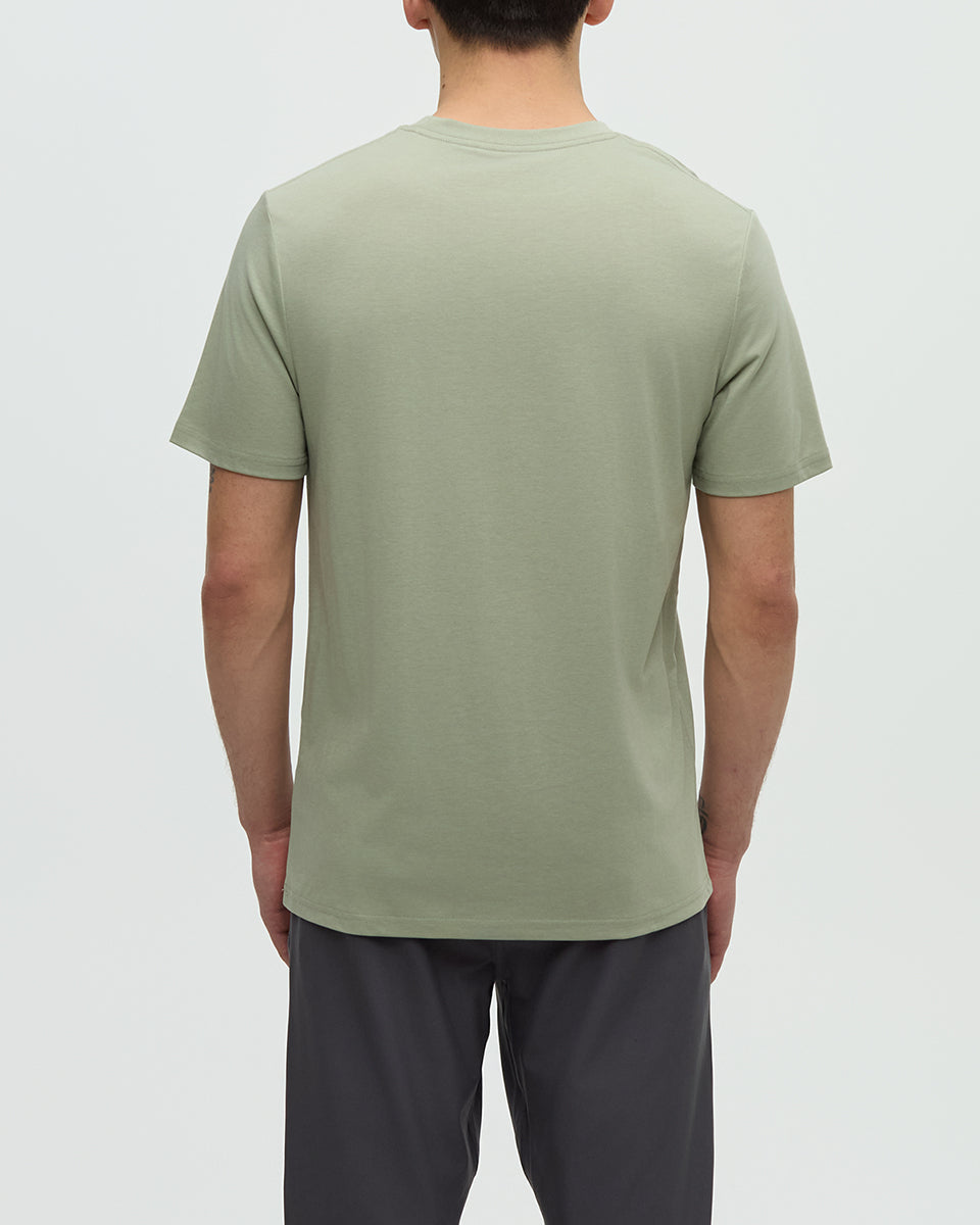 Tentree Men's Wildfire Retro Treeline T-Shirt - Light Moss Tidal Teal