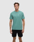 Tentree Men's Haiti Palm Overlay T-Shirt - Turquoise Sky Dark Turquoise