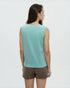Tentree Women's Haitian Hibiscus Tank - Turquoise Sky Graphite