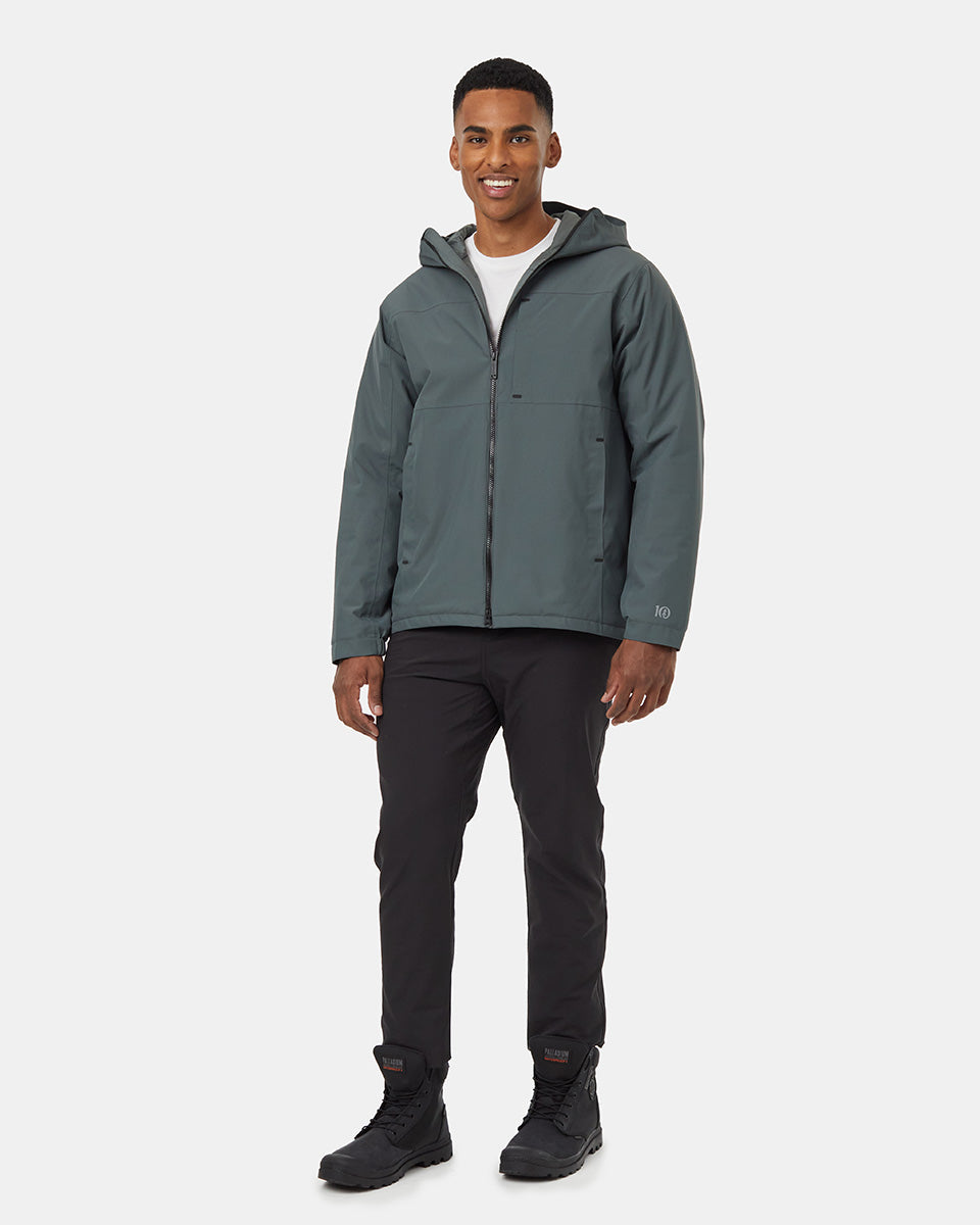 Tentree Men's Nimbus Insulated Rain Jacket - Urban Green