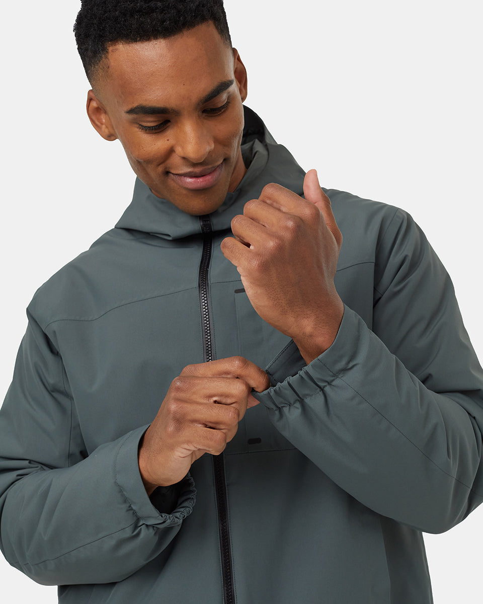 Tentree Men's Nimbus Insulated Rain Jacket - Urban Green