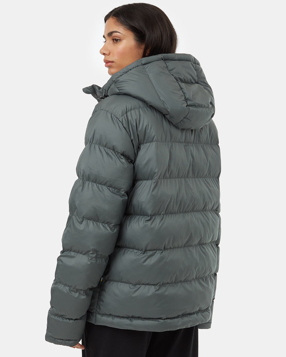 Tentree Ungendered Cloud Shell Mid-Length Puffer - Urban Green
