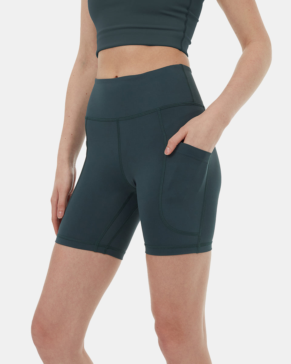 Tentree Women's inMotion Pocket Bike Short - Sea Green