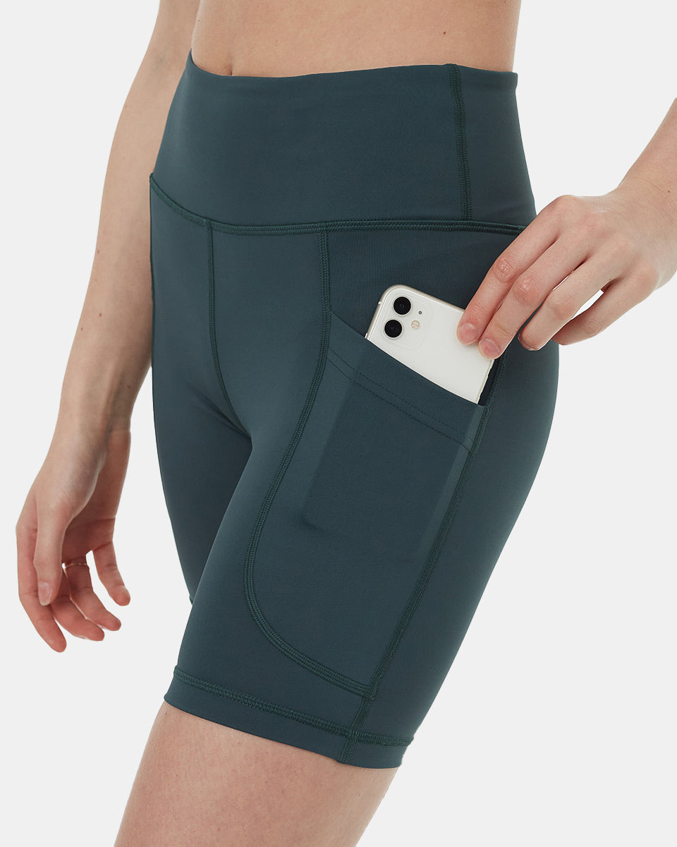 Tentree Women's inMotion Pocket Bike Short - Sea Green