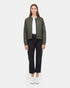 Tentree Cloud Shell Bomber Jacket - Black Olive Green