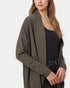 Tentree French Terry Cocoon Cardigan - Black Olive Green