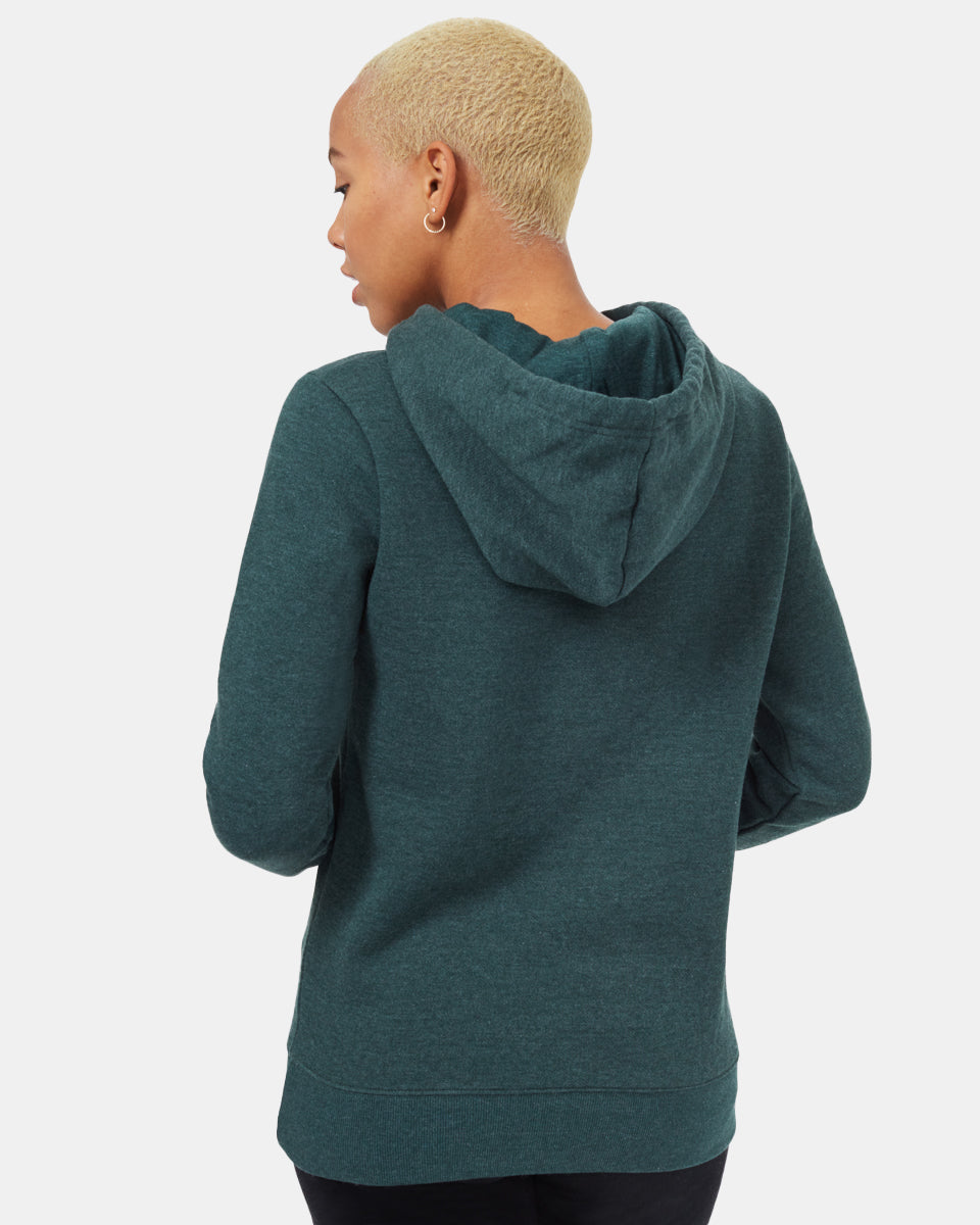 Tentree Nature Heals Crew - Dark Forest Green Heather
