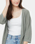 Tentree Highline Shortsleeve Cardigan - Agave Green