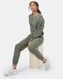 Tentree French Terry Balloon Sleeve Crew - Olive Night Green