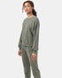 Tentree French Terry Balloon Sleeve Crew - Olive Night Green