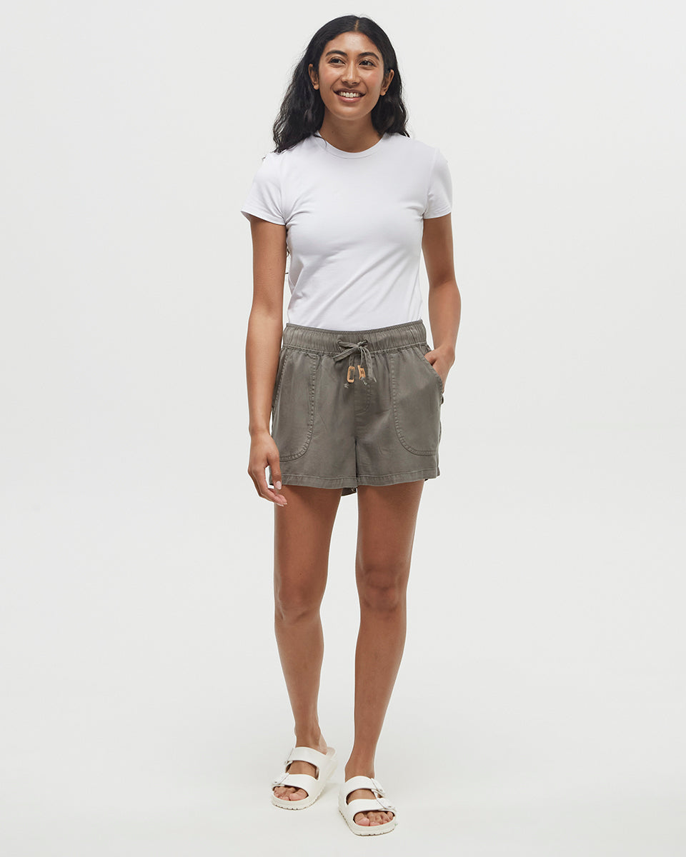 Tentree Women's Tencel Instow Short - Agave Green