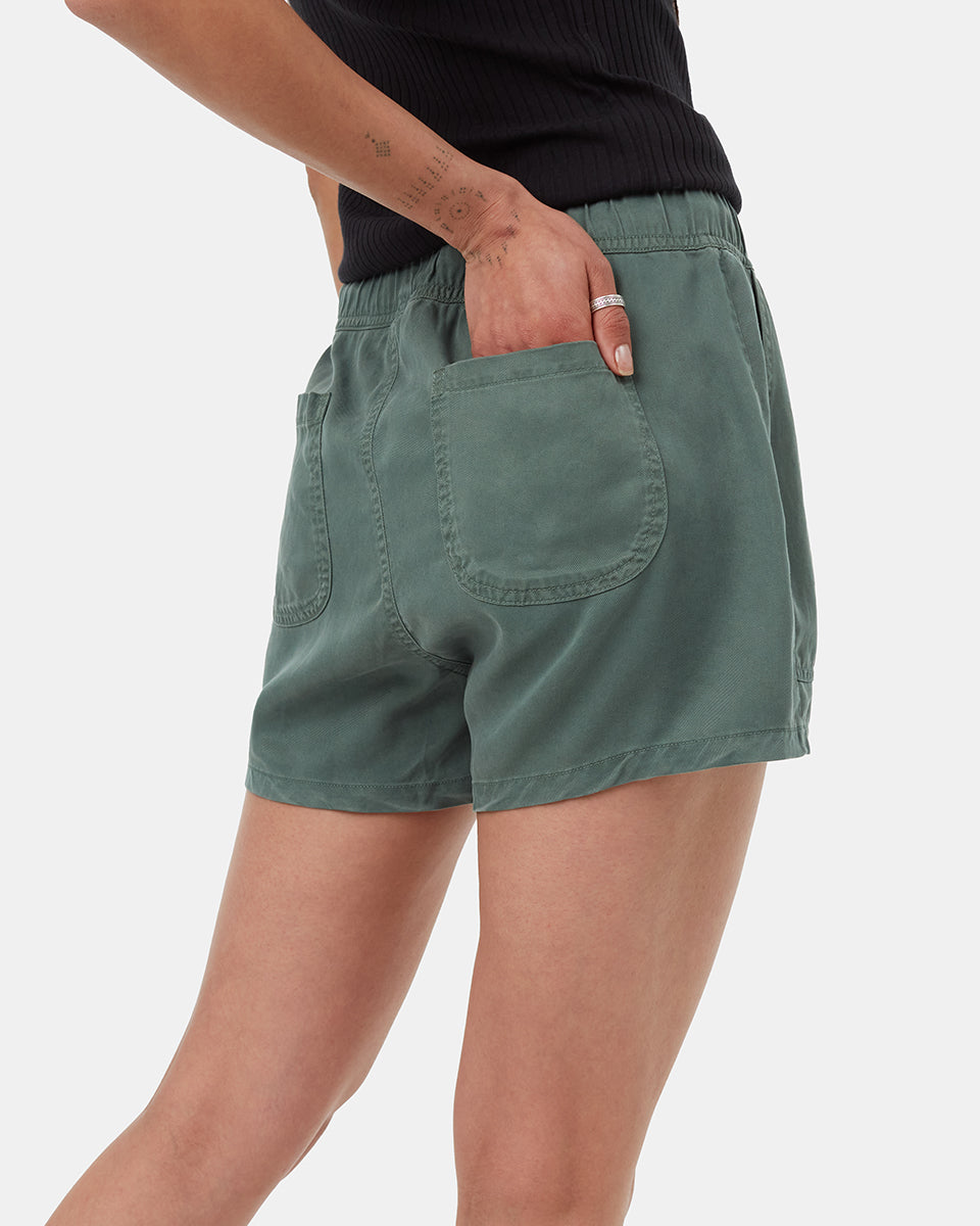 Tentree Women's Tencel Instow Short - Dark Sage