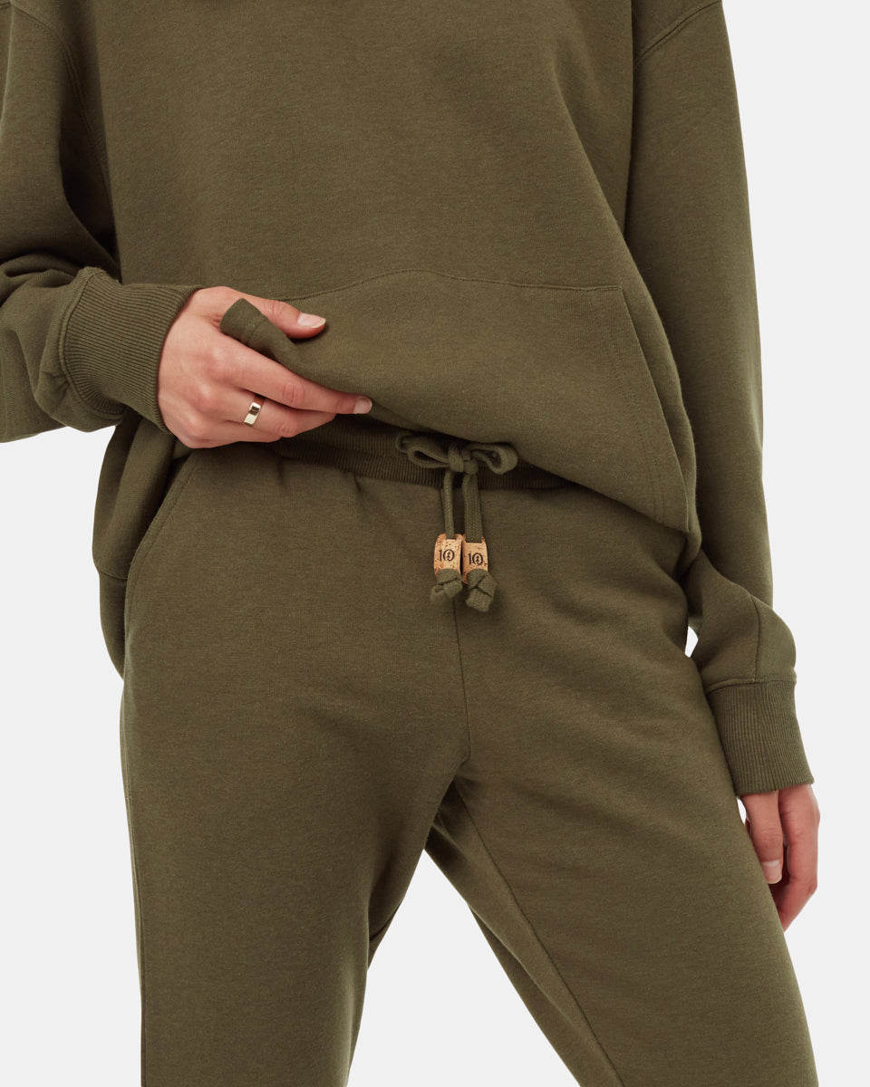 Tentree Women's TreeFleece Bamone Sweatpant - Olive Night Green
