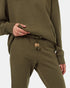 Tentree Women's TreeFleece Bamone Sweatpant - Olive Night Green