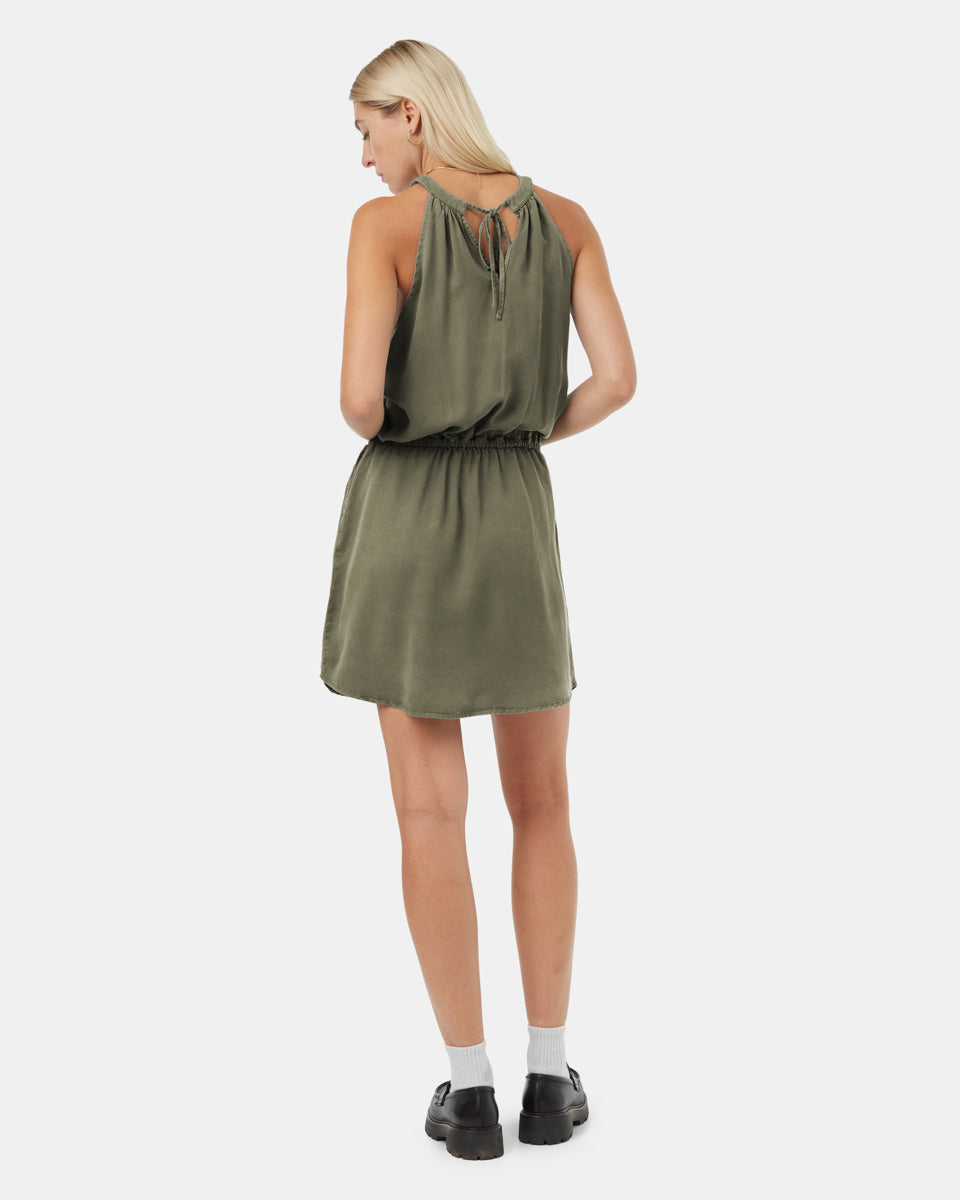 Tentree Women's Cypress Dress - Deep Lichen Green