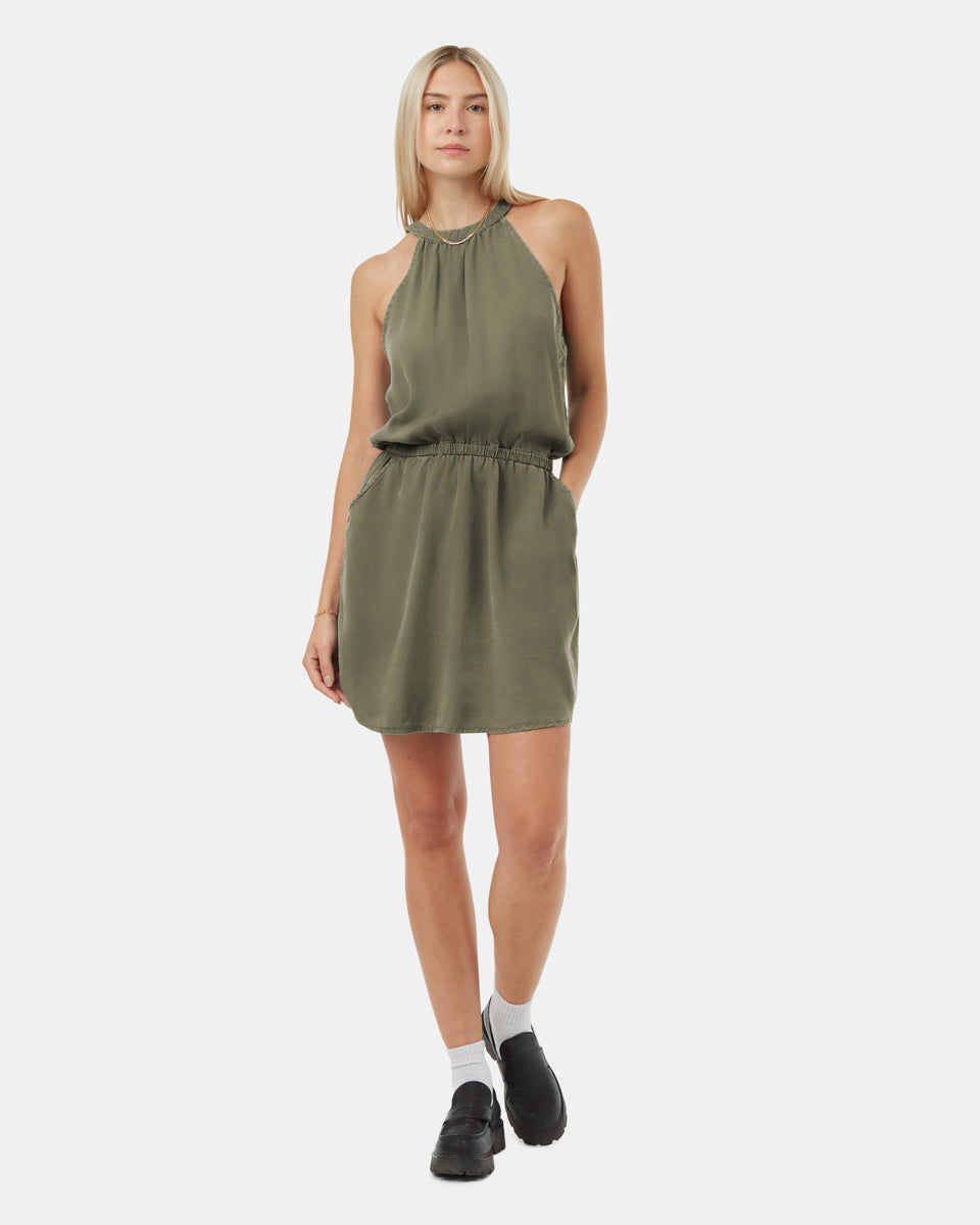 Tentree Women's Cypress Dress - Deep Lichen Green