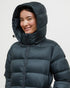 Tentree Women's Lookout Long Puffer - Forest River Green