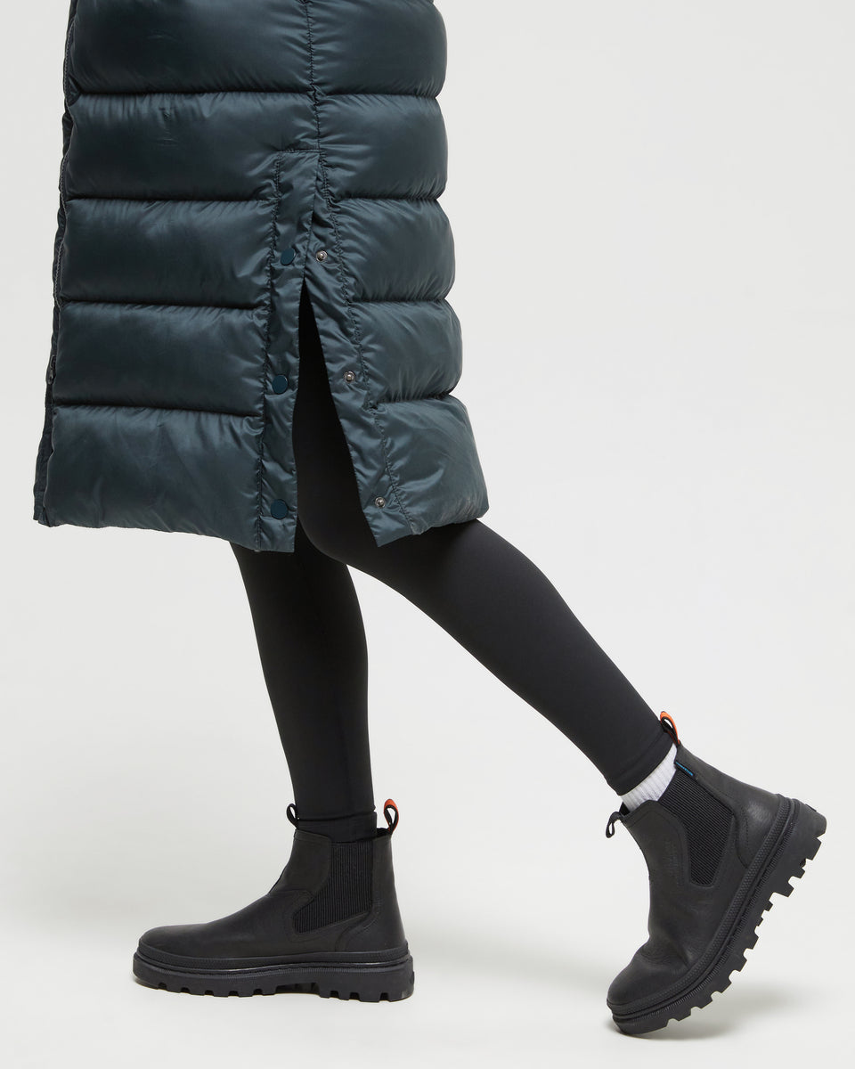 Tentree Women's Lookout Long Puffer - Forest River Green