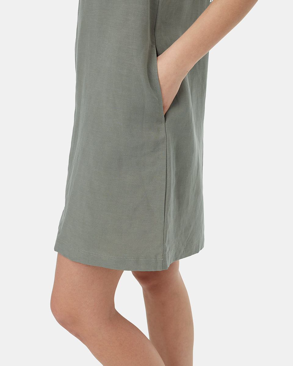 Tentree Women's TreeLinen A-Line Dress - Agave Green