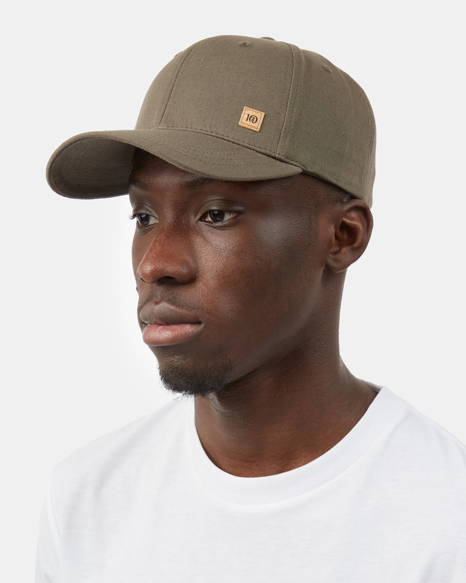 Tentree Cork Icon Elevation Hat - Olive Night Green