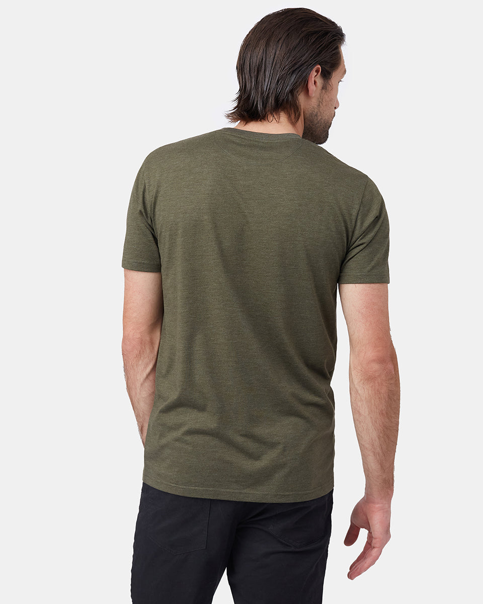 Tentree Woodgrain Ten T-Shirt - Olive Night Green Heather