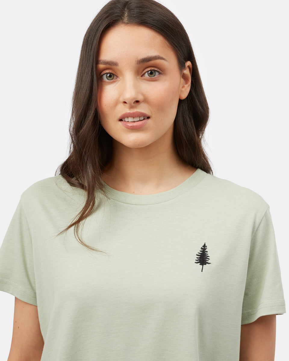 Tentree Golden Spruce Crop T-Shirt - Seedling