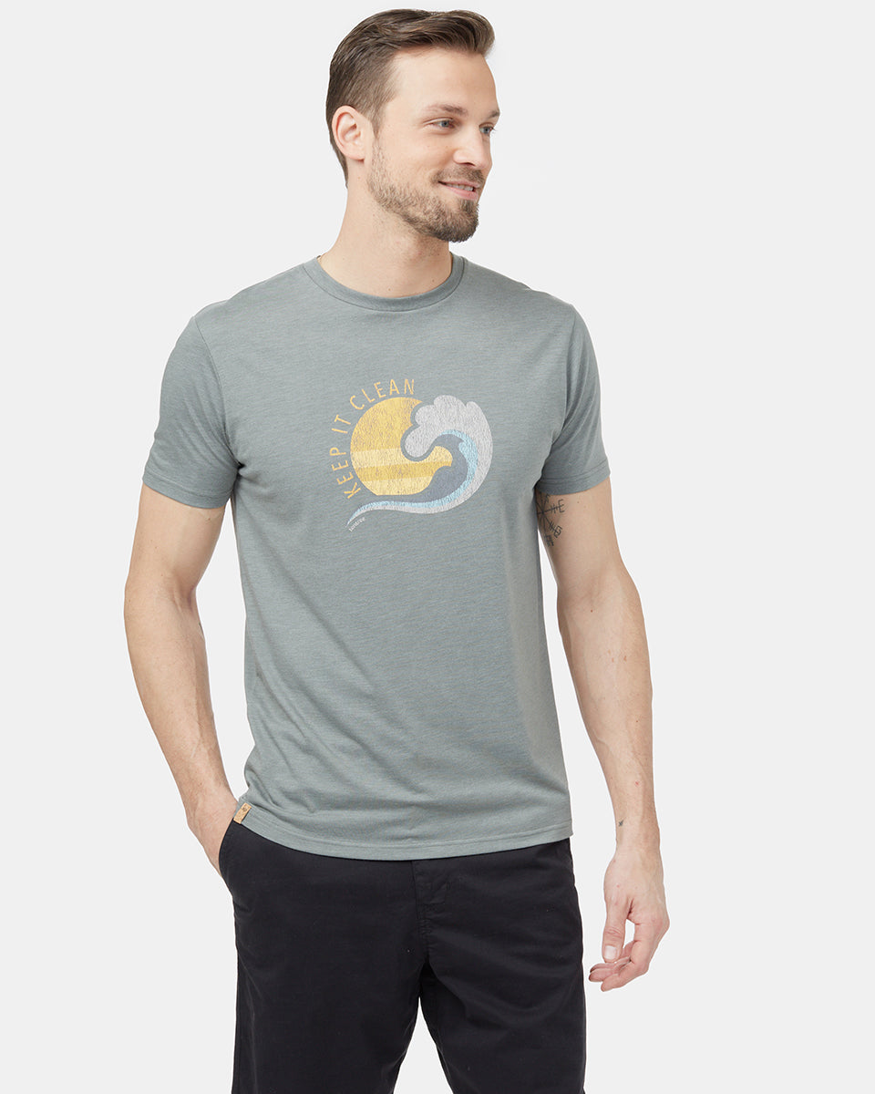 Tentree Keep It Clean T-Shirt - Agave Green Heather
