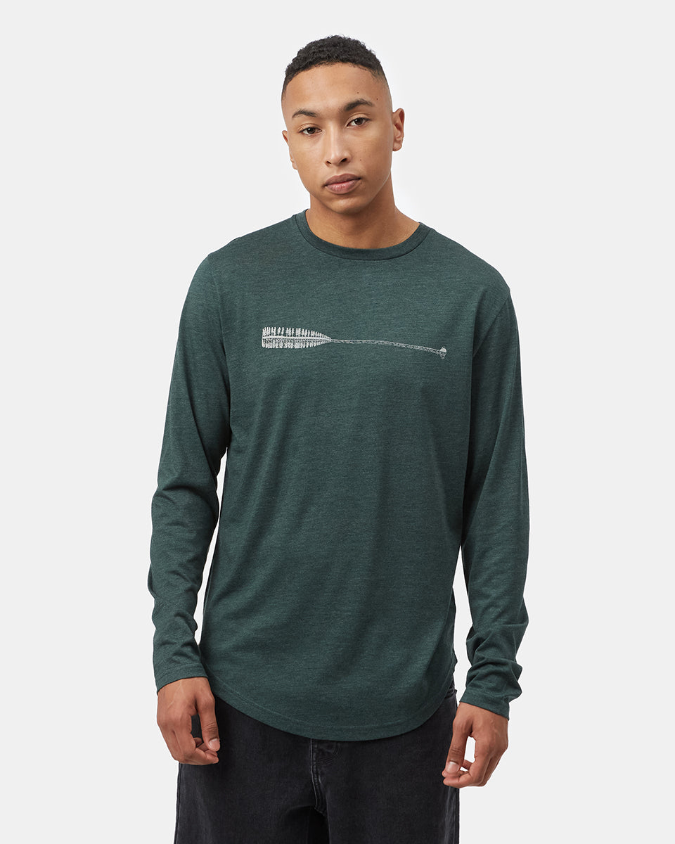 Tentree Cove Longsleeve - Dark Forest Green Heather