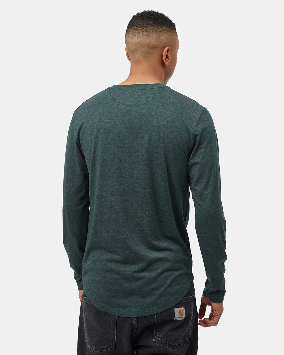 Tentree Cove Longsleeve - Dark Forest Green Heather