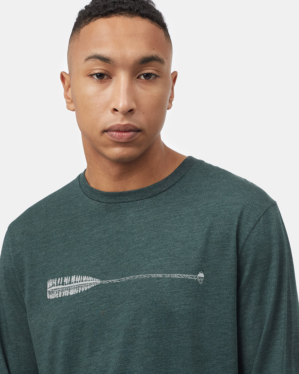 Tentree Cove Longsleeve - Dark Forest Green Heather