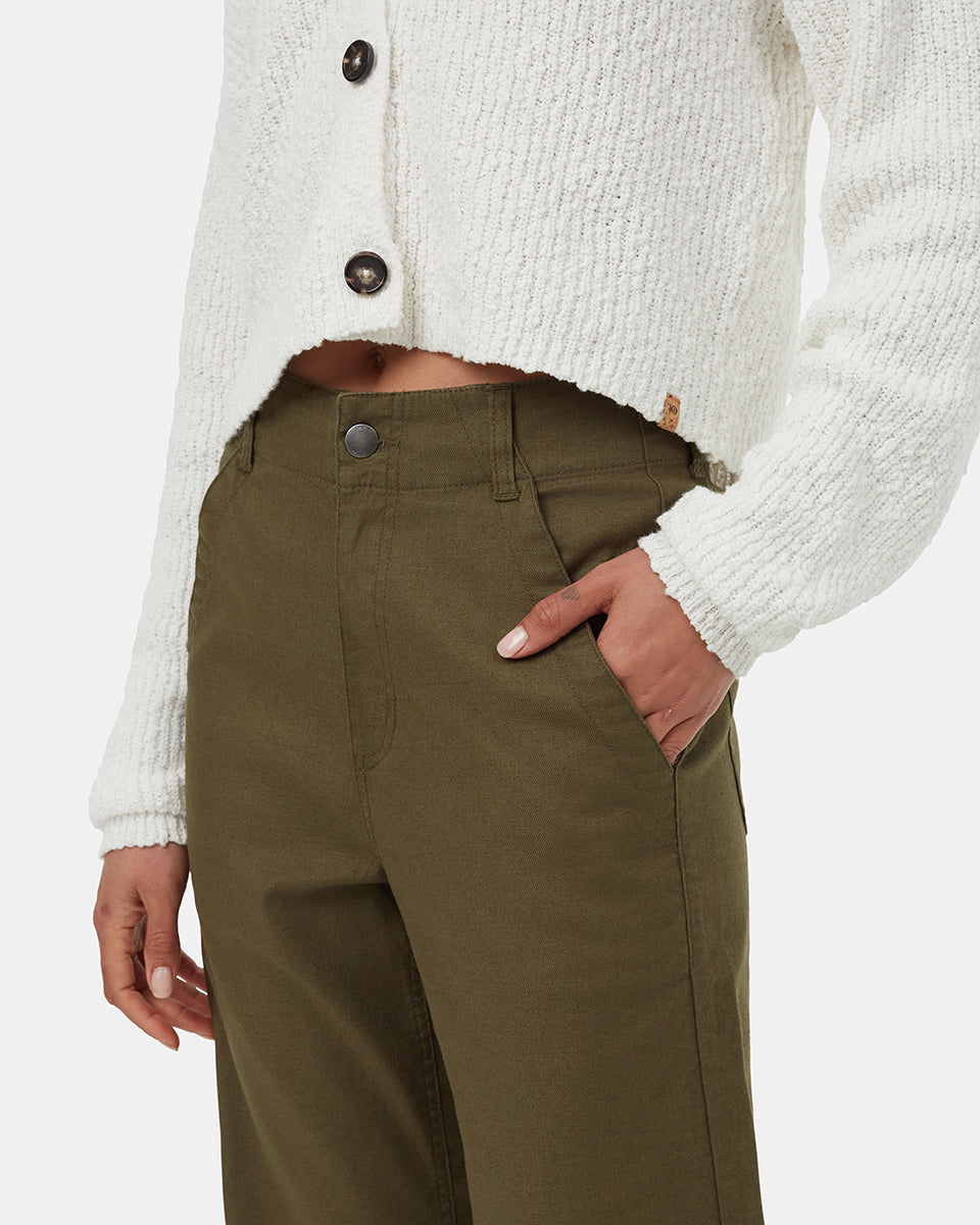 Tentree Women's Slocan Pant - Olive Night Green