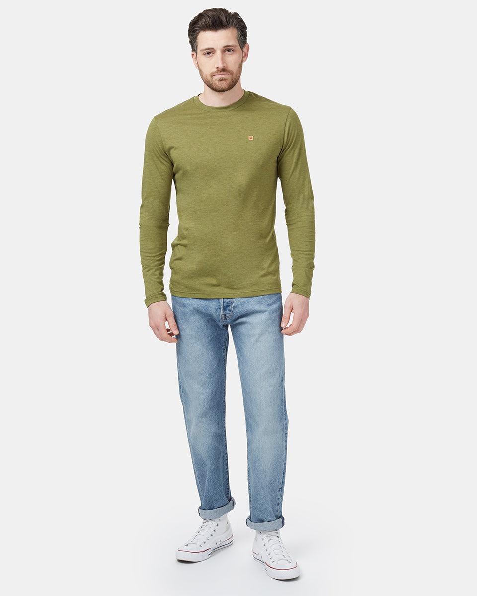 Tentree TreeBlend Baker Longsleeve - Olive Branch Heather
