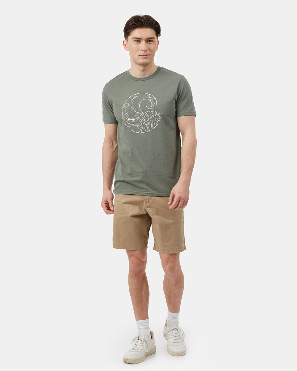 Tentree Palm Wave T-Shirt - Agave Green