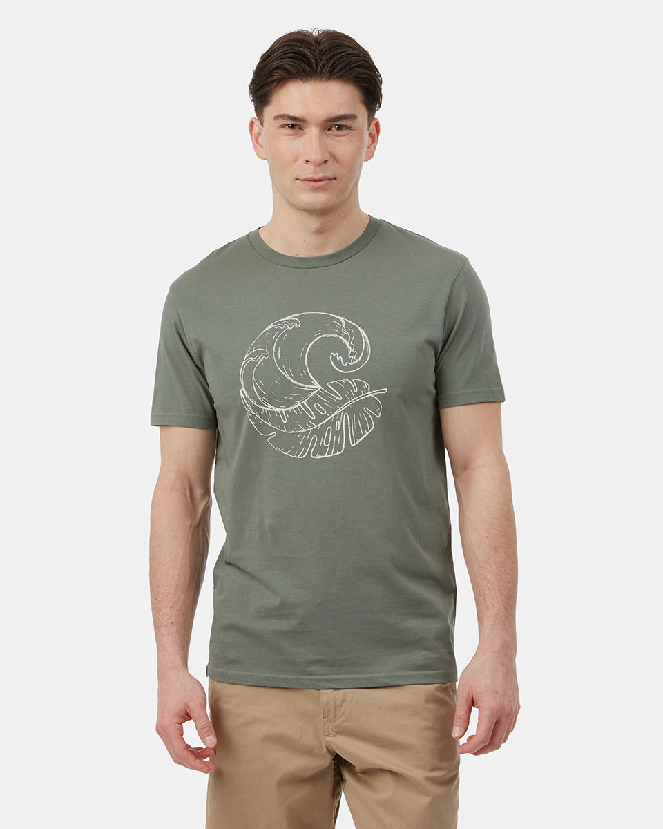 Tentree Palm Wave T-Shirt - Agave Green